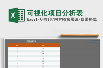 可视化项目分析表Excel表格