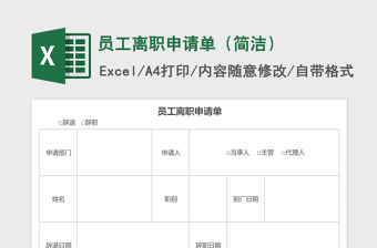 2025员工离职申请单（简洁）