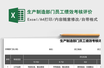 生产制造部门员工绩效考核评价下载