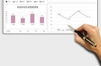 单选自动生成图表总结报表excel表格下载