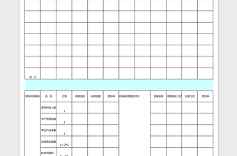 公司生产报表excel表格