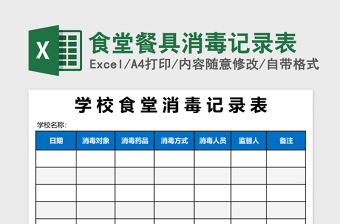 2025食堂餐具消毒记录表