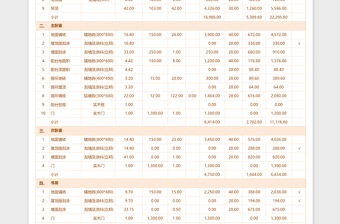 简约房屋装修预算表excel表格下载