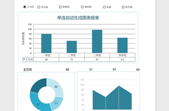 蓝色单选自动生成表总结报表excel表格下载表格