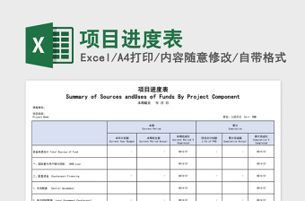 项目进度表excel表格下载