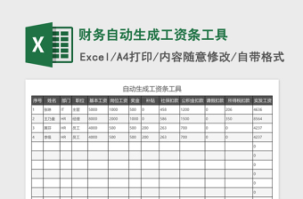 2025财务自动生成工资条工具