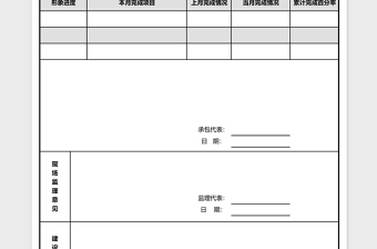 现场工程量确认报审表