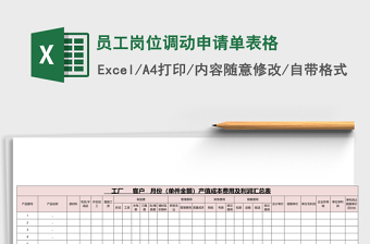 员工岗位调动申请单表格免费下载