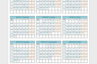 2018年日历(含阴历带周数)免费下载