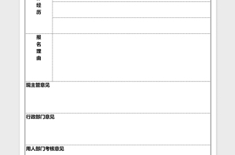 内部岗位竞聘报名表excel表格下载