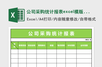 2025公司采购统计报表excel模版表格