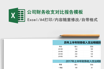 2025公司财务收支对比报告excel表格模板