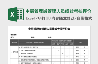 项目经理考核评分表