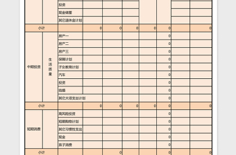 家庭理财分析统计明细表excel模板