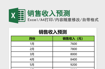 销售收入预测excel表格下载