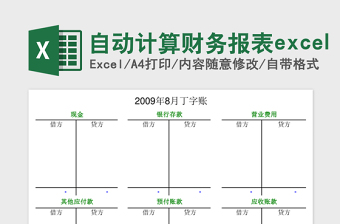 2025自动计算财务报表excel