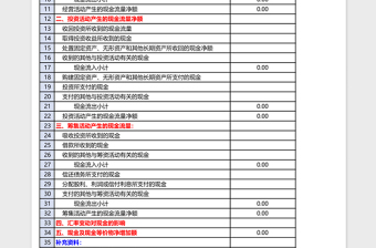 现金流量表excel表格下载