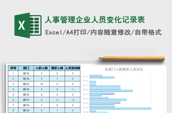 2025人事管理企业人员变化记录表excel模板