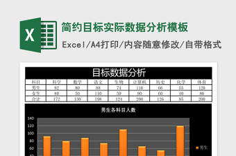 2025简约目标实际数据分析excel表格模板