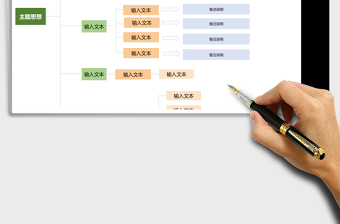 思维导图框架Excel表格模板