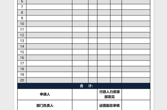 2025(行政)办公用品购买申请表