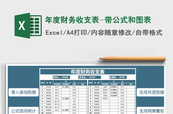 2025年年度财务收支表-带公式和图表