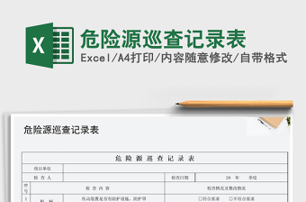 2025年危险源巡查记录表