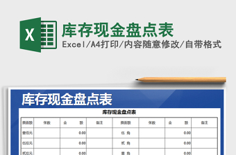 2025年库存现金盘点表