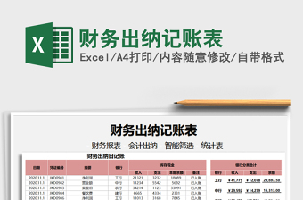 2025年财务出纳记账表