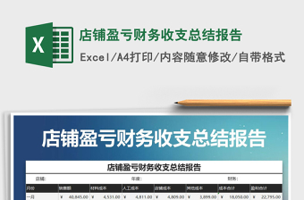 2025年店铺盈亏财务收支总结报告