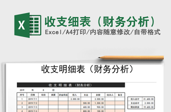 2025年收支细表（财务分析）