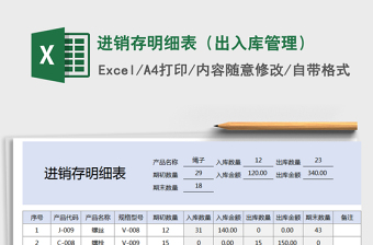 2025入库管理excel表格大全图片