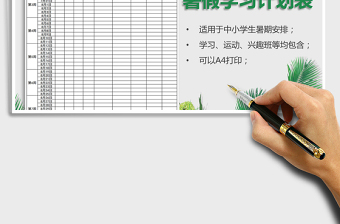 2025年暑假学习计划表