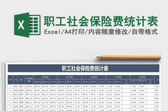 2025年职工社会保险费统计表