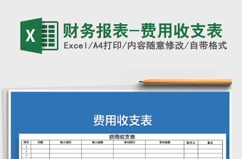 2025年财务报表-费用收支表
