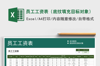 2025年员工工资表（底纹填充目标对象）