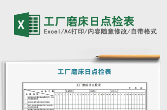 2025年工厂磨床日点检表