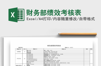 2025年财务部绩效考核表