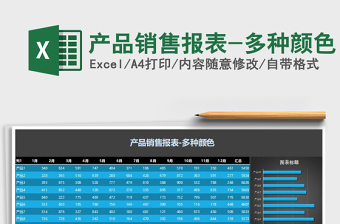 2025年产品销售报表-多种颜色