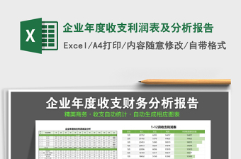 企业年度收支利润表及分析报告