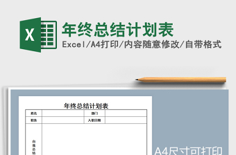 2025年年终总结计划表