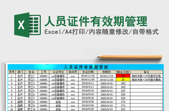 2024年人员证件有效期管理免费下载