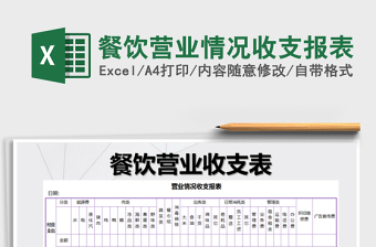 2025年餐饮营业情况收支报表