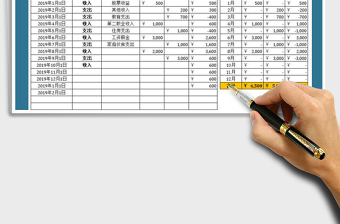 2025年家庭记账收支表