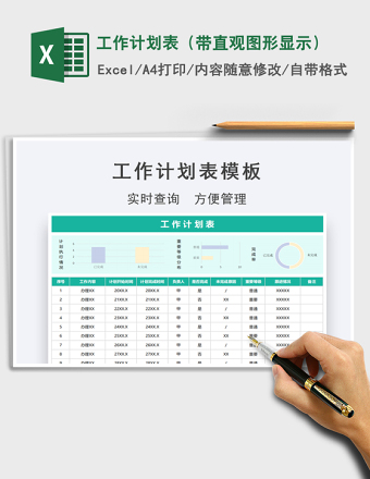 2025年工作计划表（带直观图形显示）