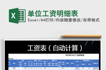 2025年单位工资明细表