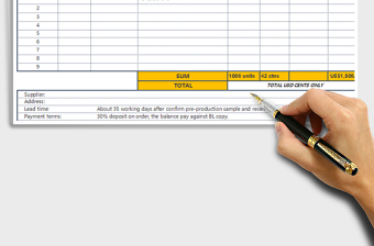 2024年简洁英文报价单模板（含有产品信