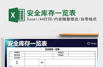 2025年安全库存一览表