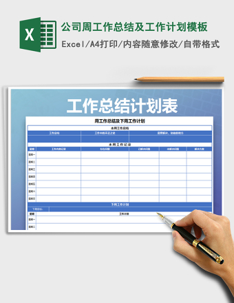 2025年公司周工作总结及工作计划模板