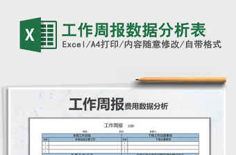 2025年工作周报数据分析表